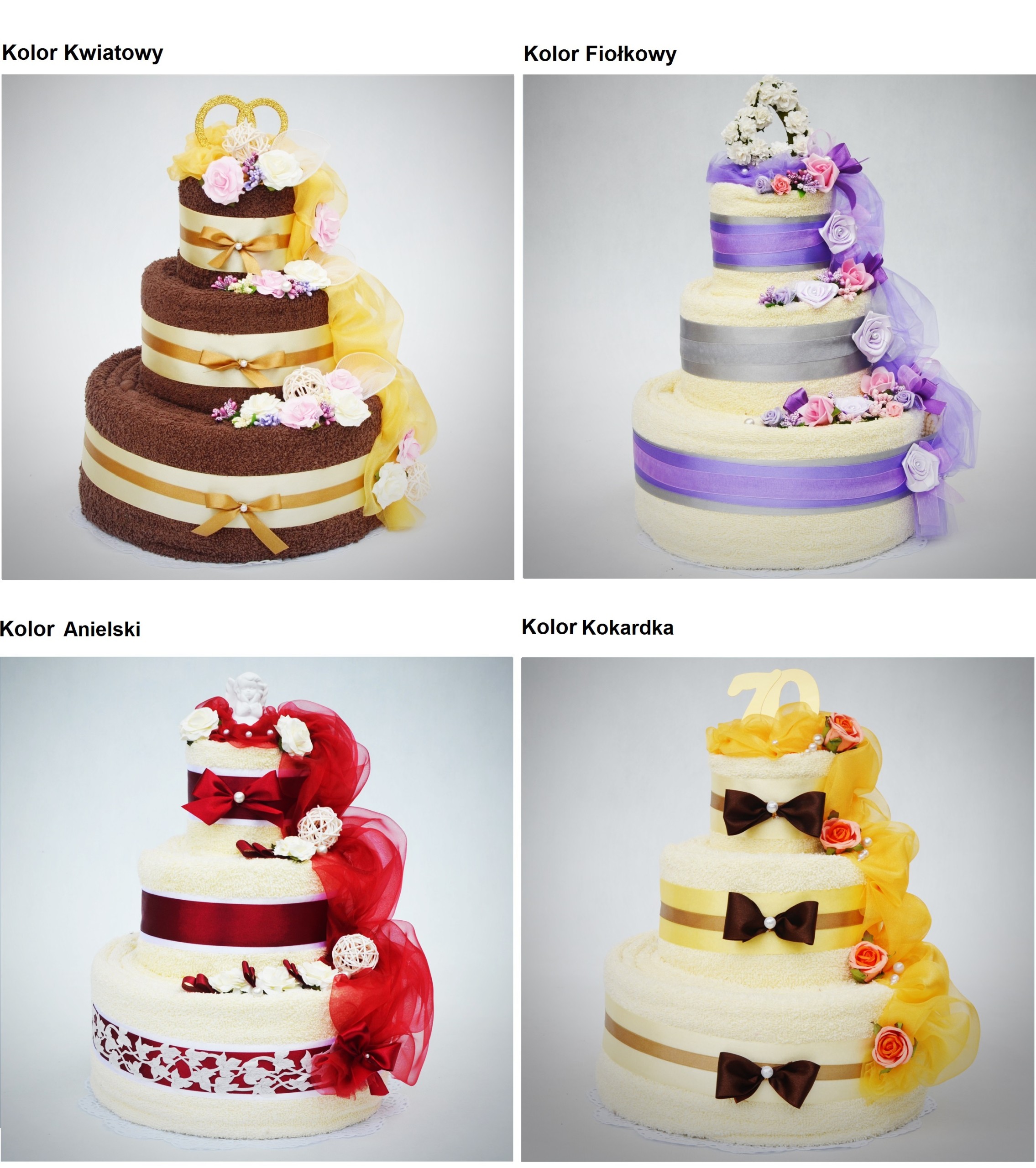 Tort z Ręczników Prezent na Ślub 50 Rocznicę Ślubu Kod producenta 50 Rocznica Ślubu Praktyczny