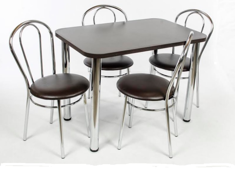 ZESTAW STÓŁ 100/65 CHROM +4 TULIPAN POLSKA KRZESŁA Kod producenta 1234