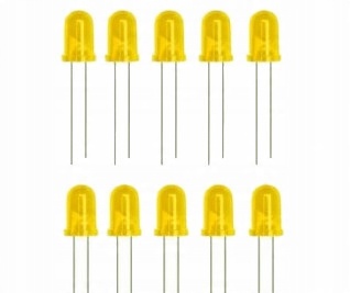 

Art Diody Led 5mm Yellow 0,1cd/60' Cena za 10szt
