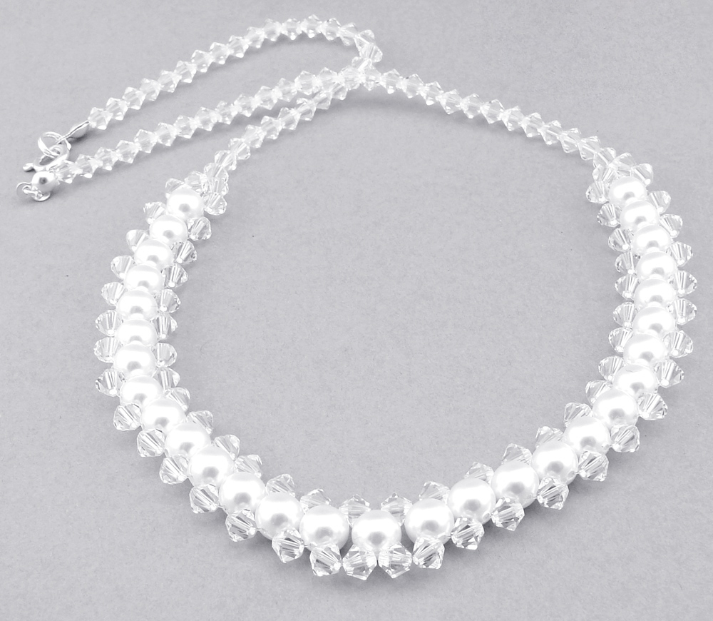 ARSYLION naszyjnik z kryształkami crystal i perłą Kod producenta 999