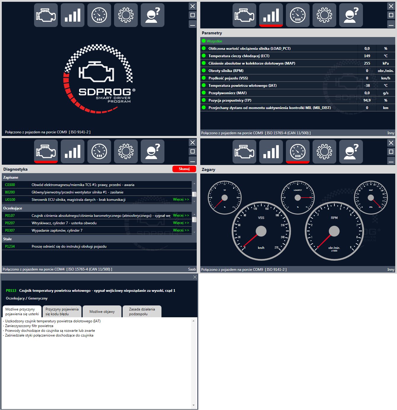 SDPROG PL + Interfejs BT OBD2 ELM327 FIAT LANCIA Marka Vgate