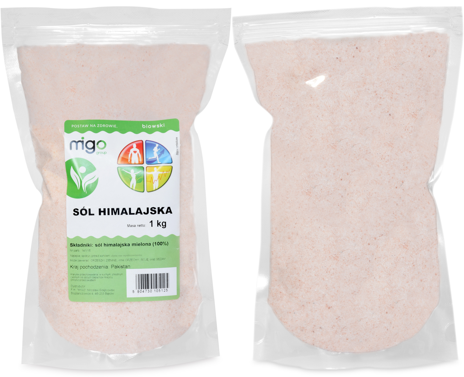 SÓL HIMALAJSKA Drobna, Różowa 1Kg - MIGOgroup Kod producenta 5904730105125