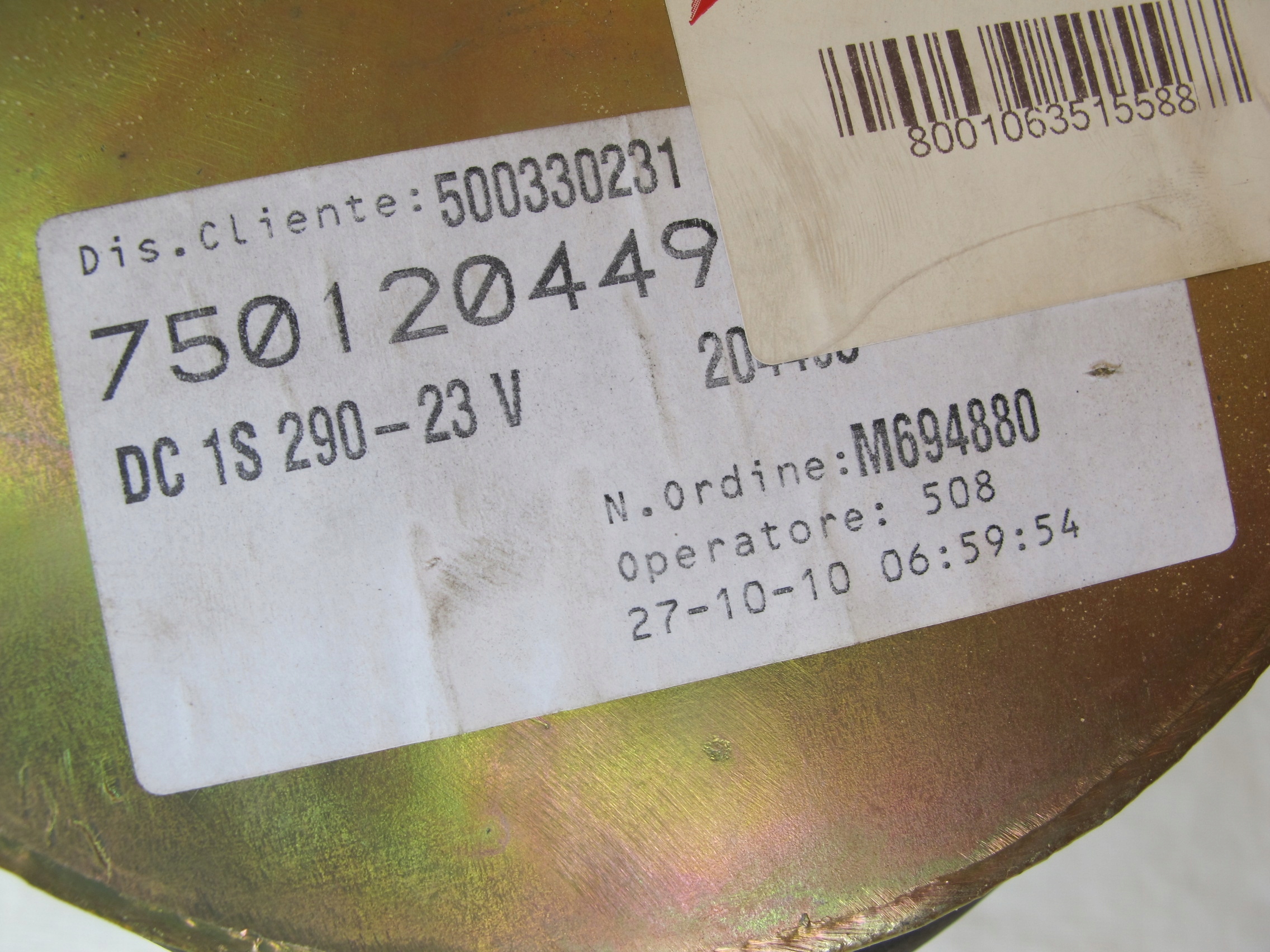 Miech poduszka IVECO 491 CITYCLASS OE 500330231 Part number 204493