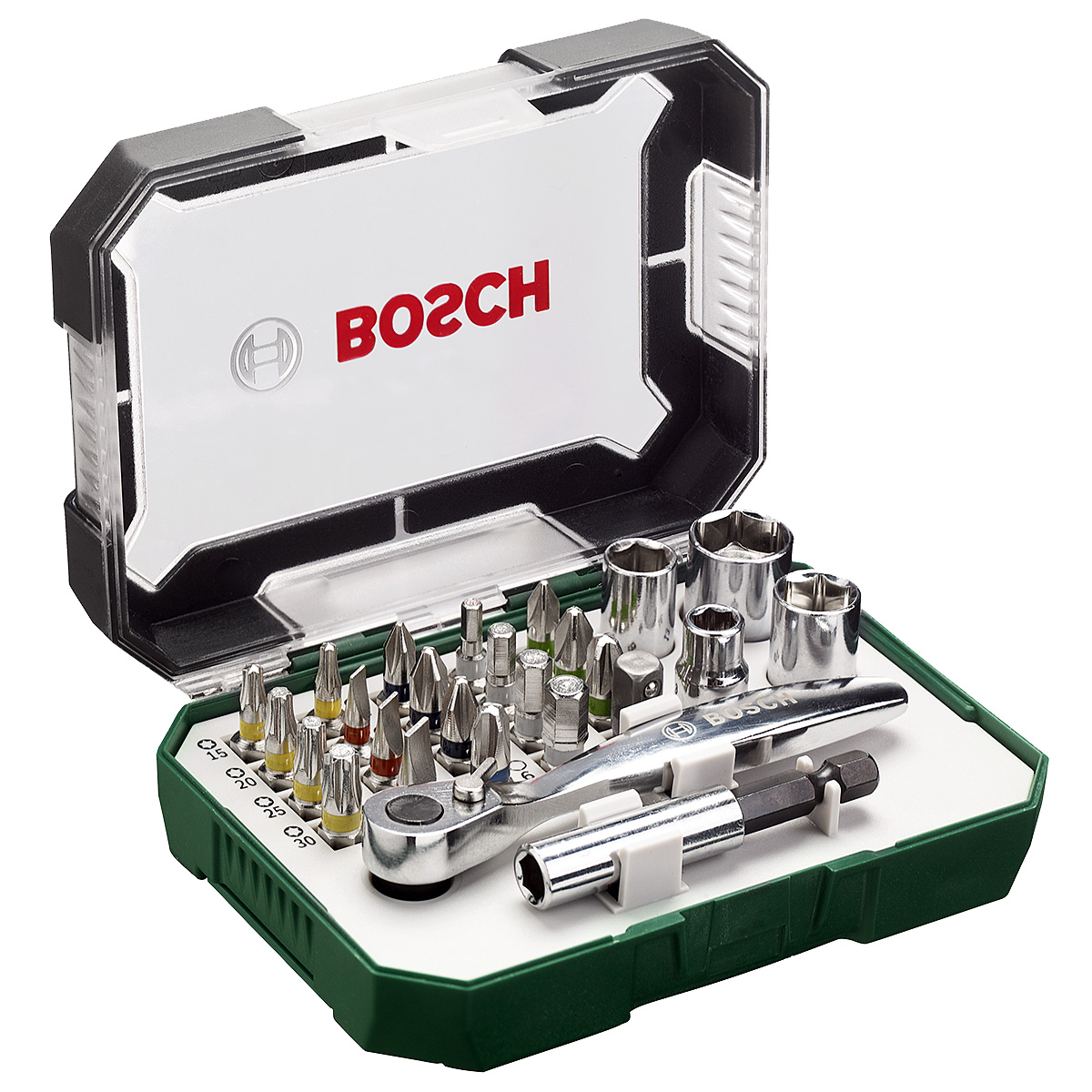

Bosch zestaw bitów kluczy grzechotka 26 elementów