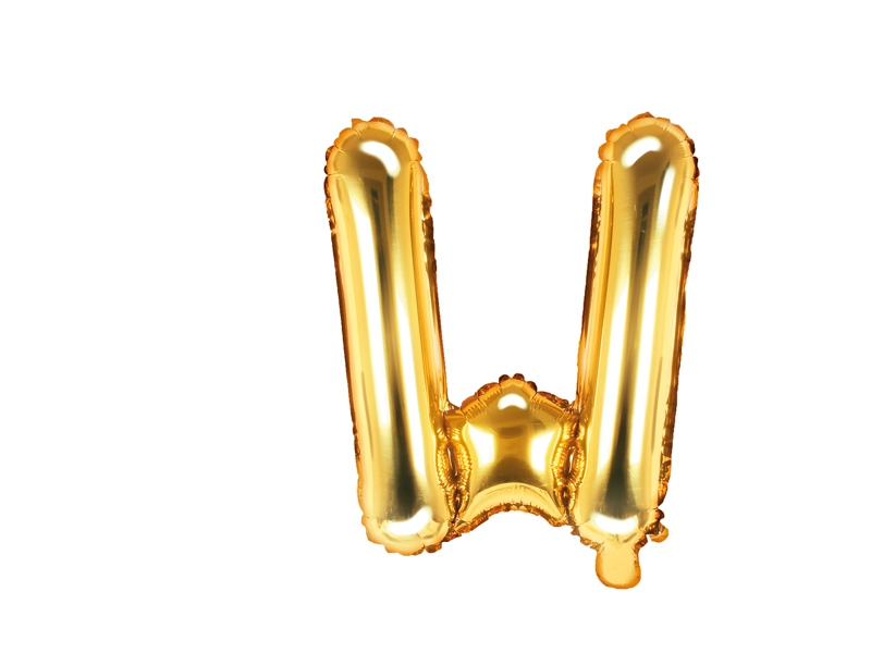 

Balon foliowy Litera ''w'' 35cm, złoty