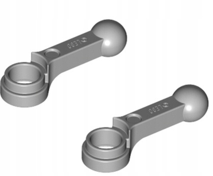 Lego Technic 2852 шатун двигателя светло-серый 2шт