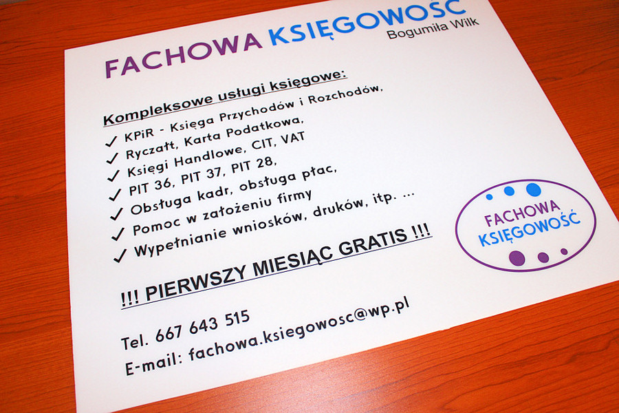 TABLICA INFORMACYJNA PLEXI - TABLICZKA REKLAMOWA Marka inny