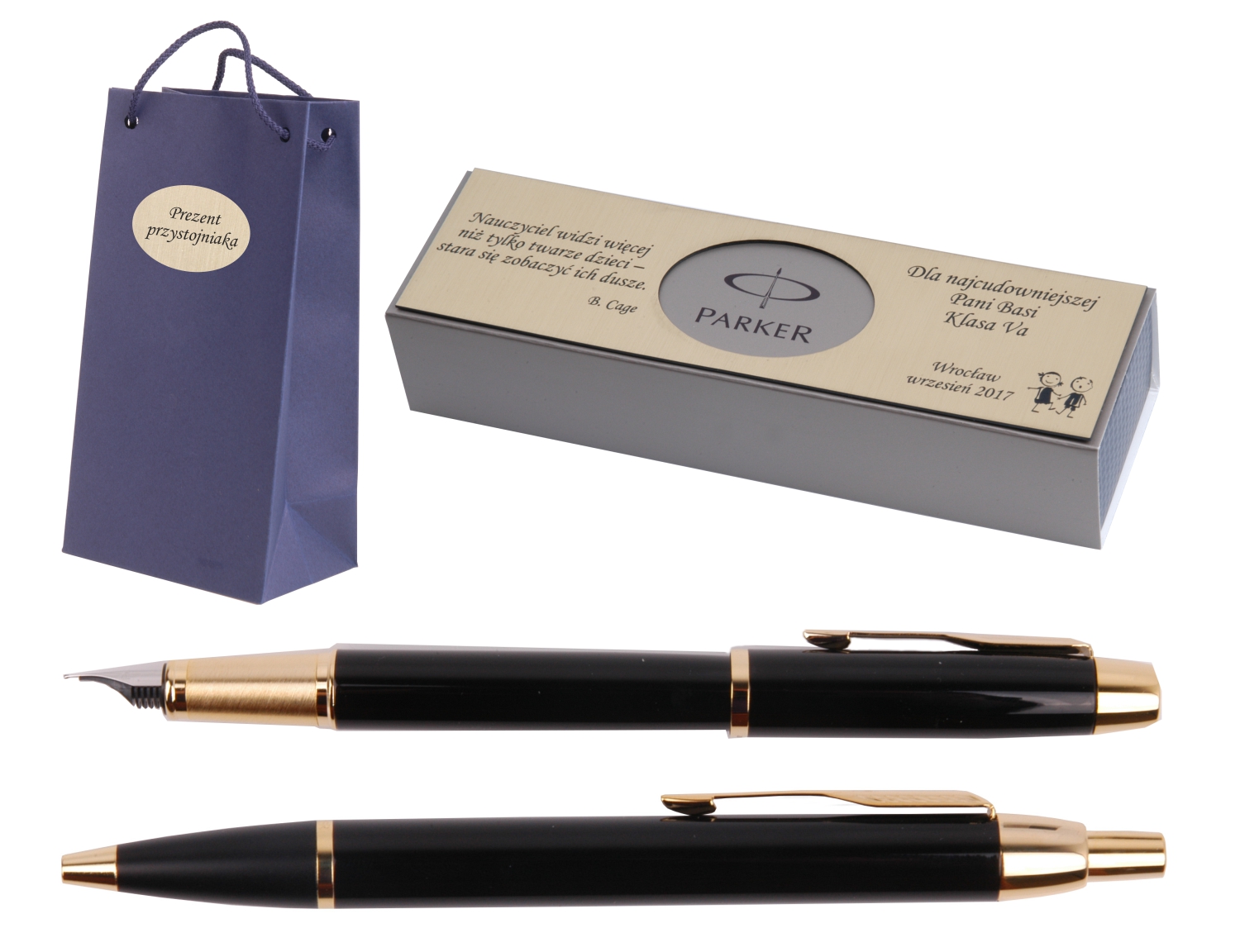 Parker pióro długopis IM Czarny Gt Tabliczk Grawer