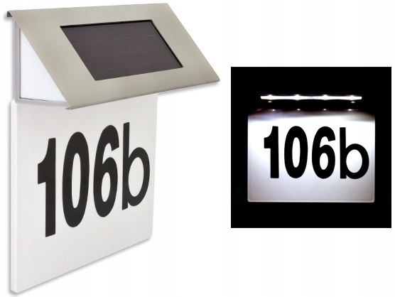 LAMPA ŚCIENNA SOLARNA NUMER DOMU Z CZUJNIKIEM HIT Marka inna