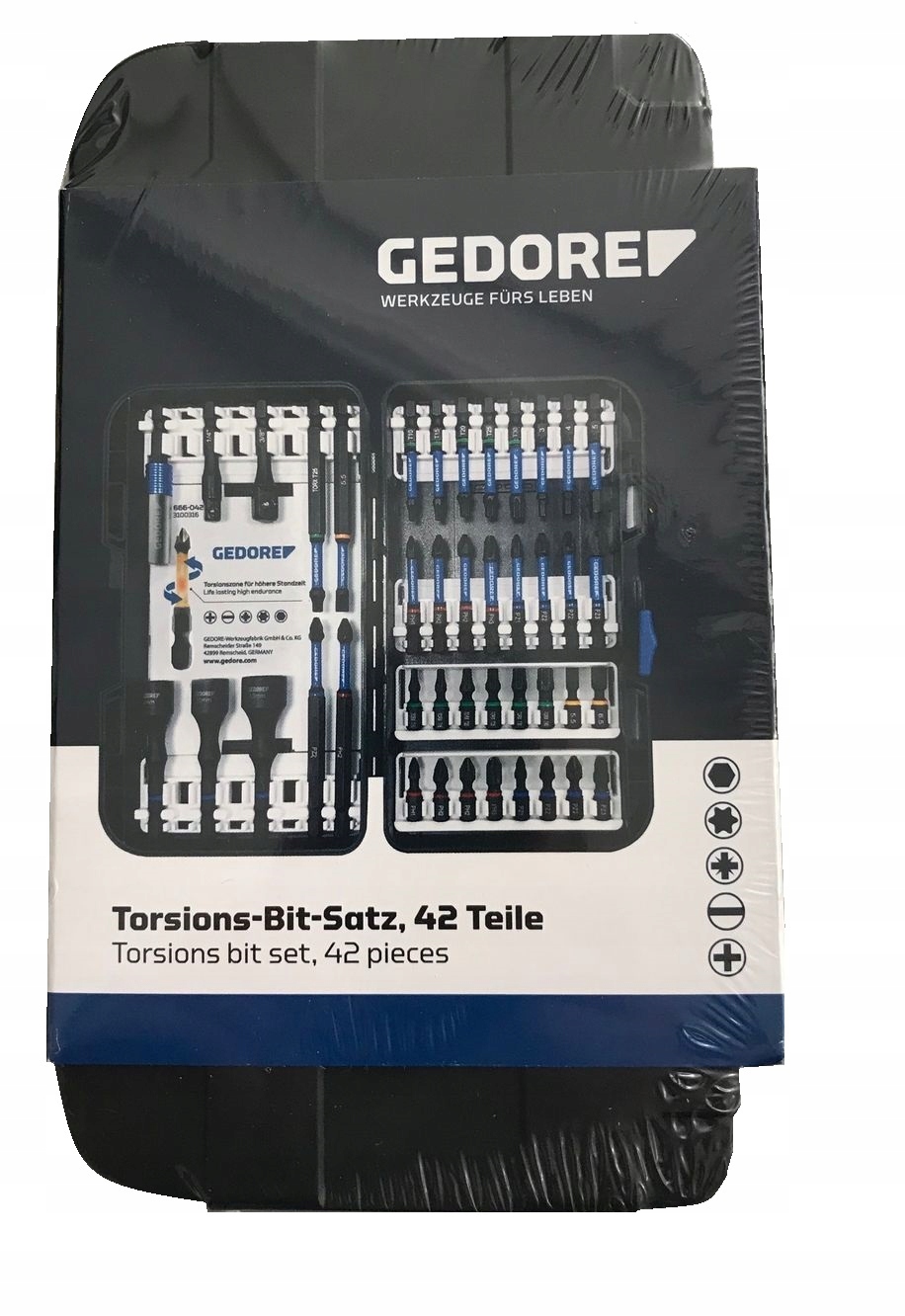 Gedore zestaw koncowek bitow udarowe 42 elem Brand Gedore