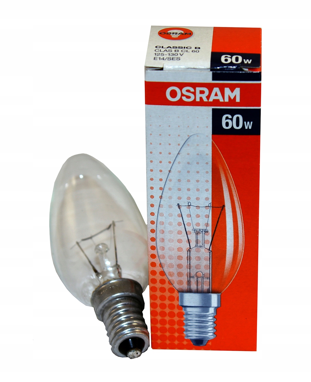 

Żarówka Tradycyjna Osram Świeczka 60W E14 125-130V