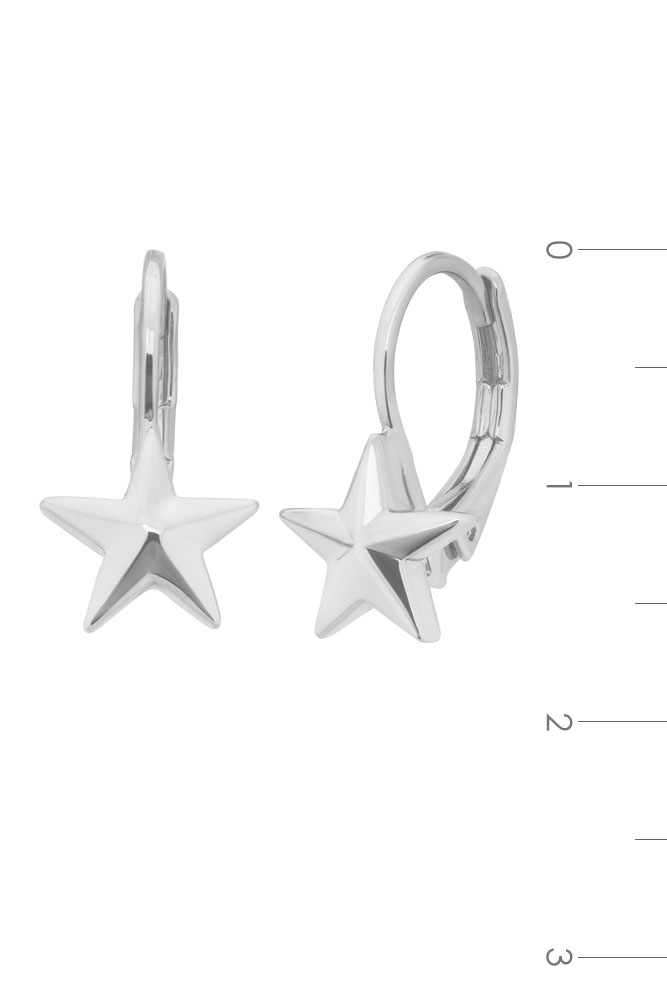 KOLCZYKI SREBRNE MAŁE COLIBRA dla dziewczynki subtelne gwiazdki lekkie Marka Colibra