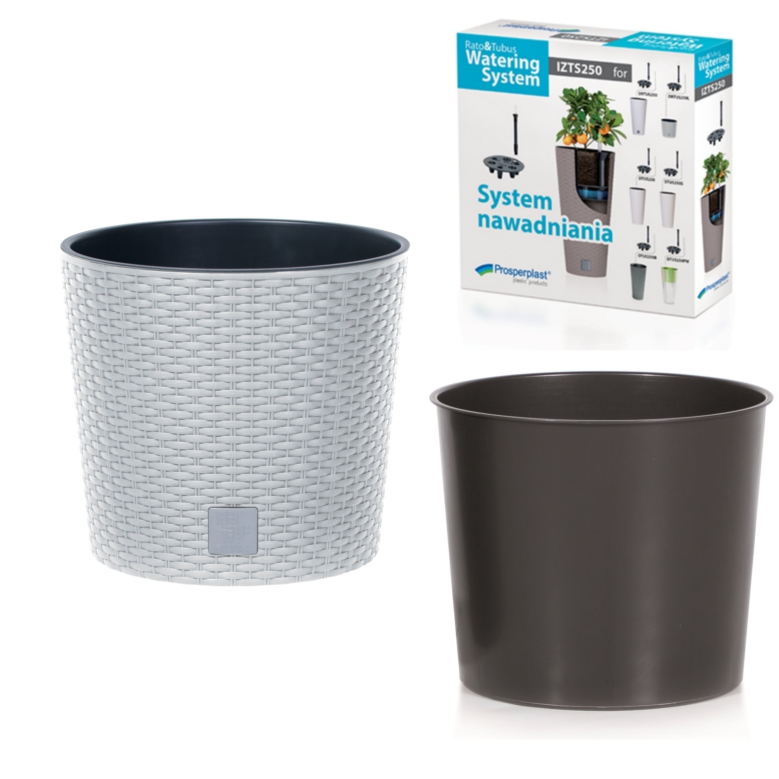 

Okrągłą donica Rattan 30xh27cm + nawanianie +wkład
