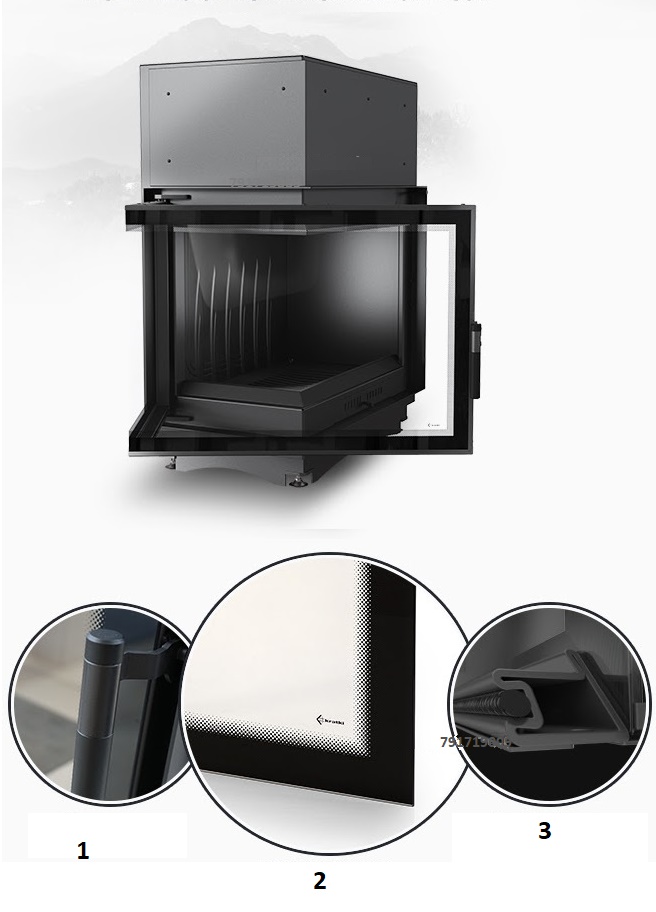 @ EKO WKŁAD KOMINKOWY narożny MAJA 8 DECO LEWY BS Kod producenta MAJA/L/BS/DECO powietrzny