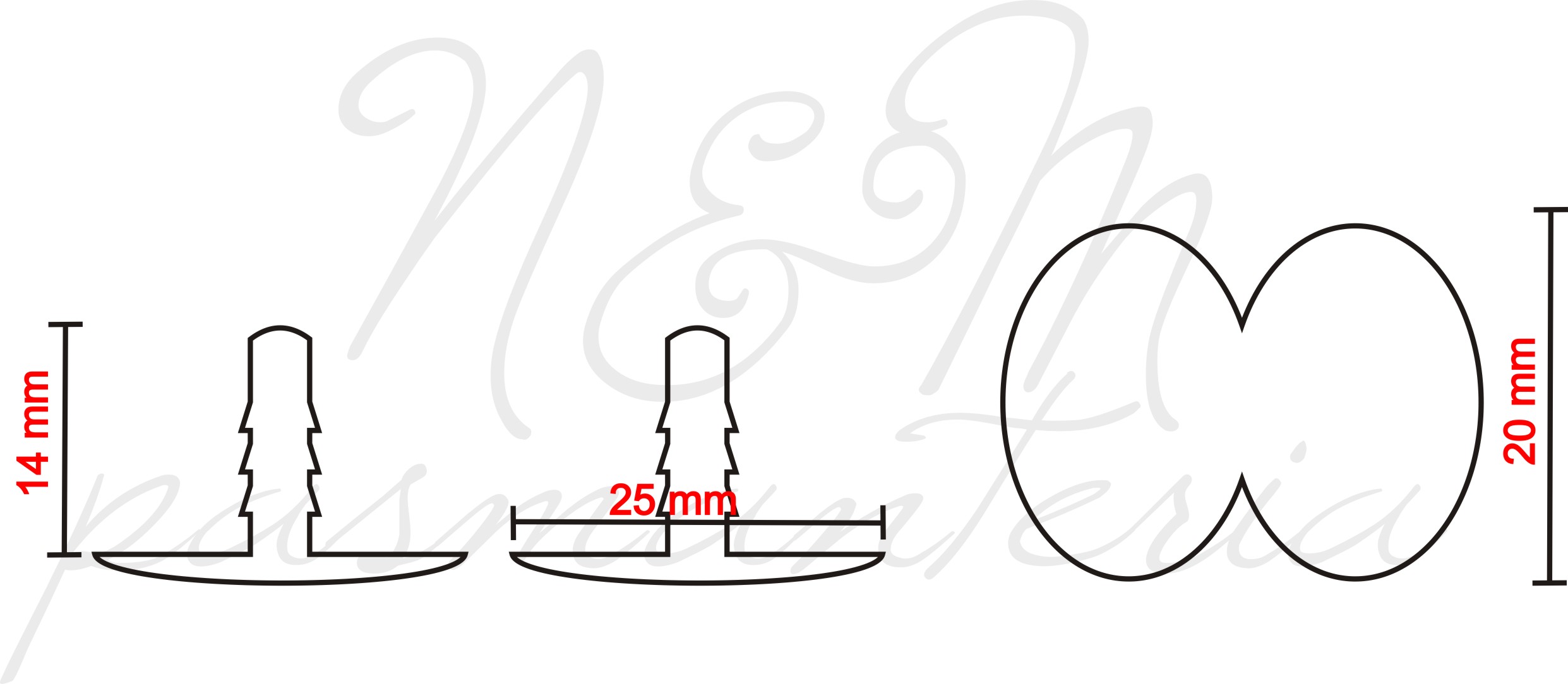 BEZPIECZNE OCZY OCZKA 25 x 20 mm SAFETY EYES C4 7023809957