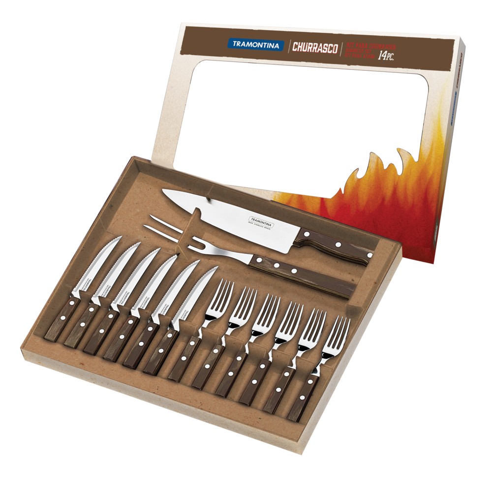 

Tramontina 14el Sztućce do Barbecue Grill Polywood