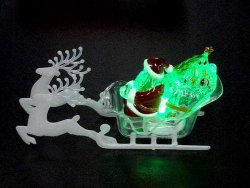 MIKOŁAJ NA SANIACH - ŚWIECĄCA OZDOBA LED |7183 WH Marka inna