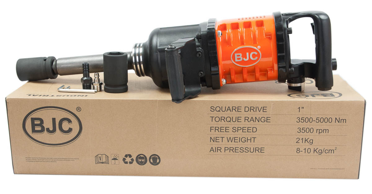 KLUCZ UDAROWY PNEUMATYCZNY BJC 998 1' 5500Nm 2 NASADKI Rozmiar trzpienia 1''