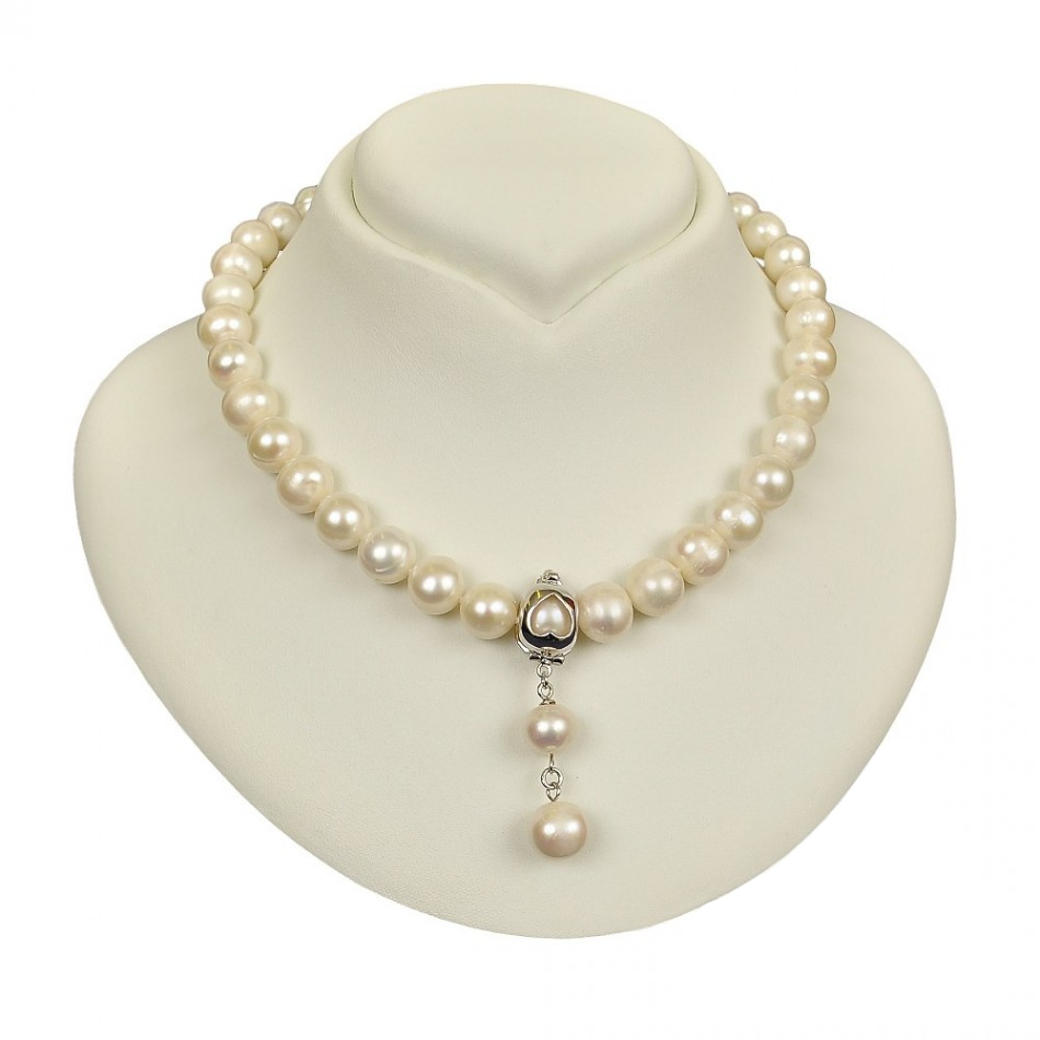 Okouzlující Stříbrný Náhrdelník Z Velkých Perel