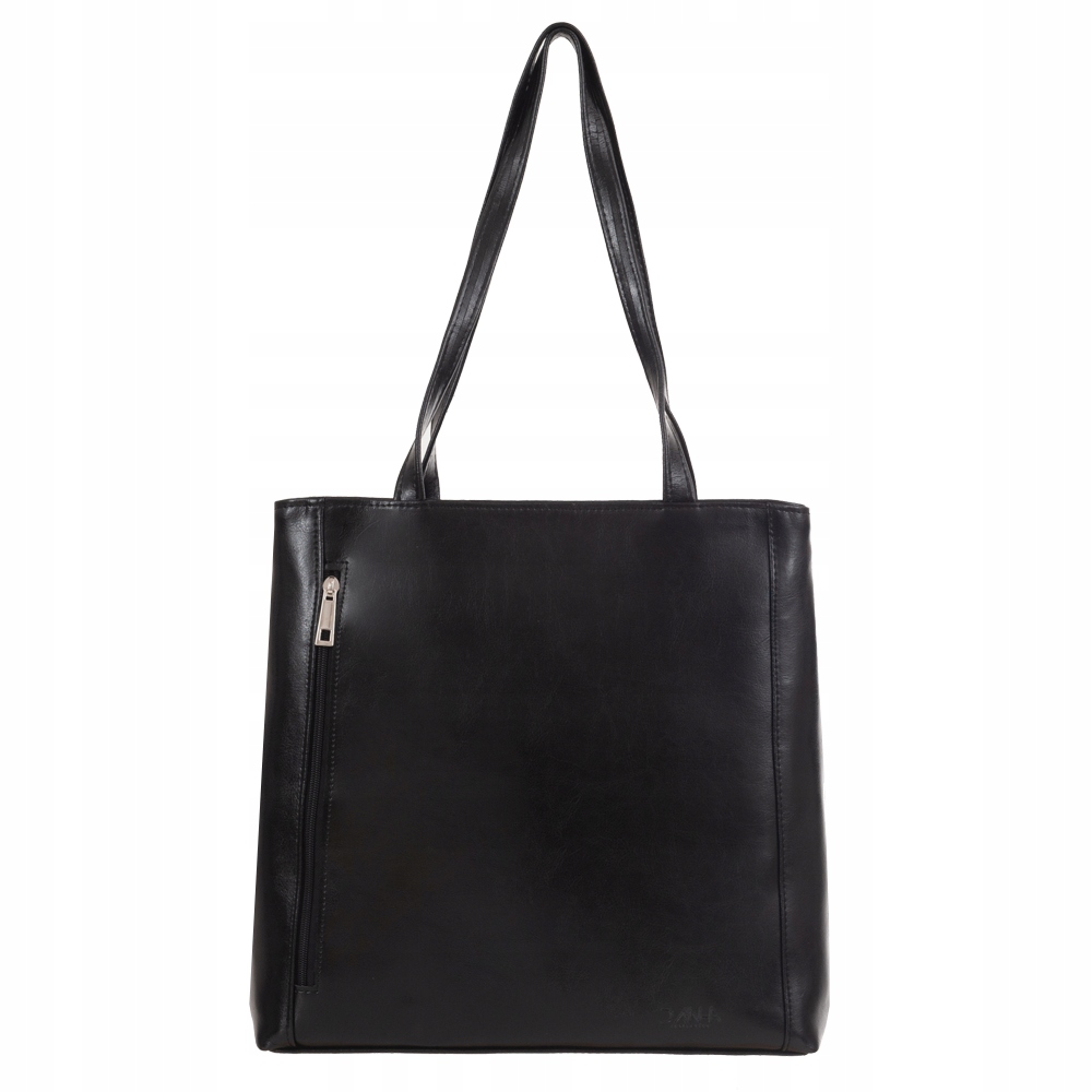 CZARNA SKÓRZANA torebka SKÓRA licowa polska A4