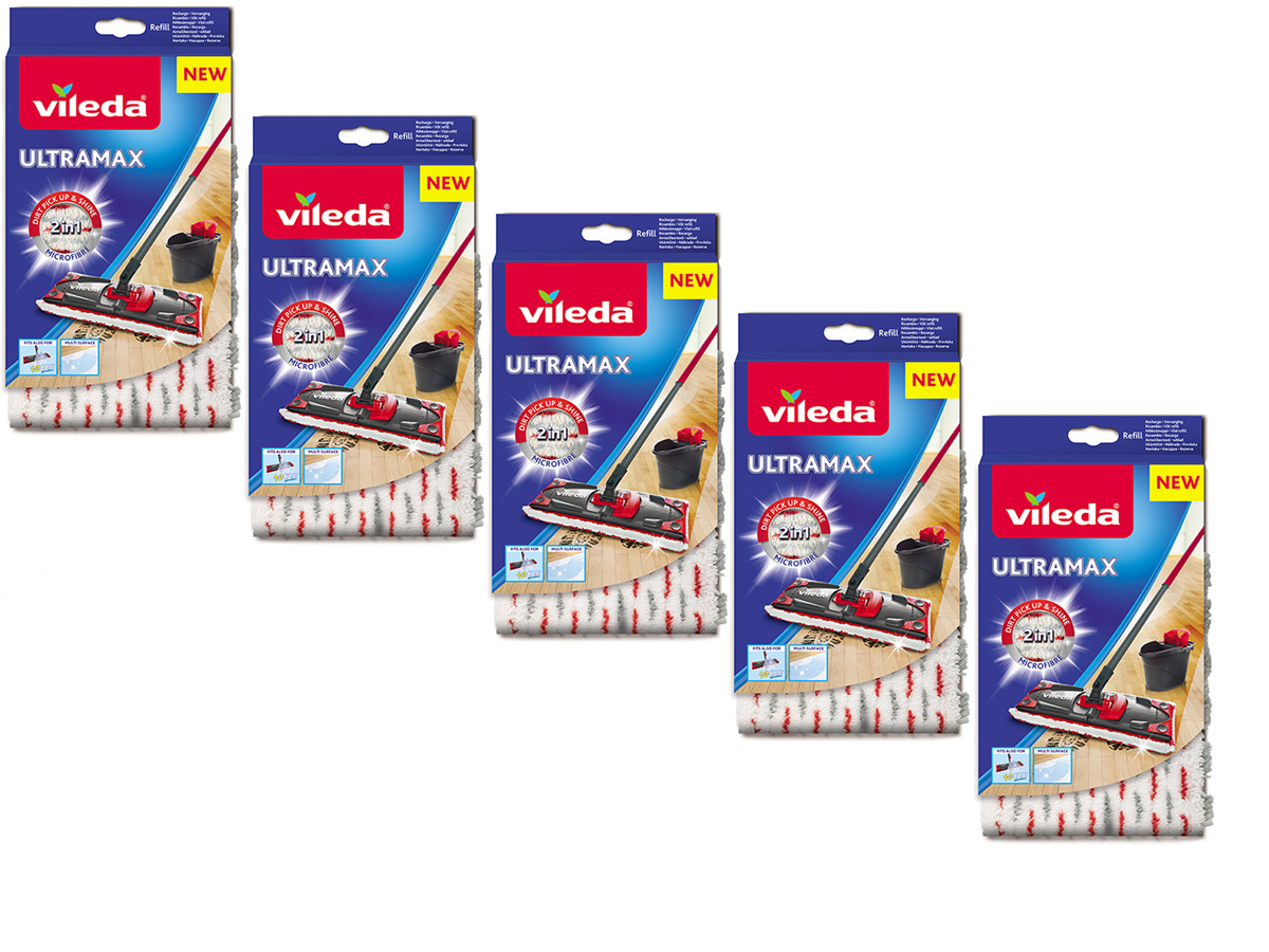 Vileda 5xVLOŽKA Do Mopu Ultramax Ultramat 1,2 Sprej