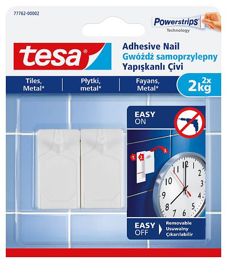 

Tesa 77762 Gwóźdź Samoprzylepny na płytki 2kg x2sz