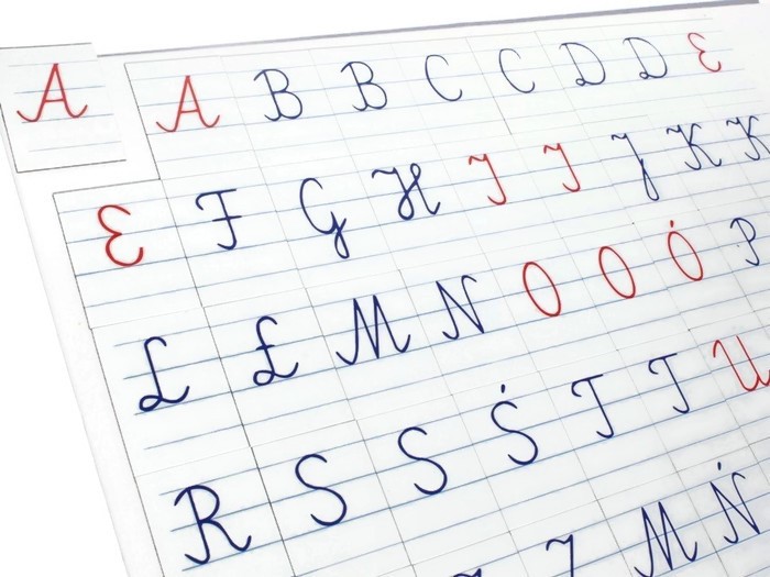 

Alfabet Magnetyczy, 45 Litery, literki Montessori