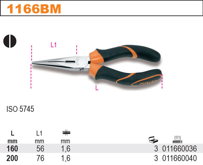 SZCZYPCE PÓŁOKRĄGŁE KOMBINERKI BETA 1166BM 200 mm Marka Beta