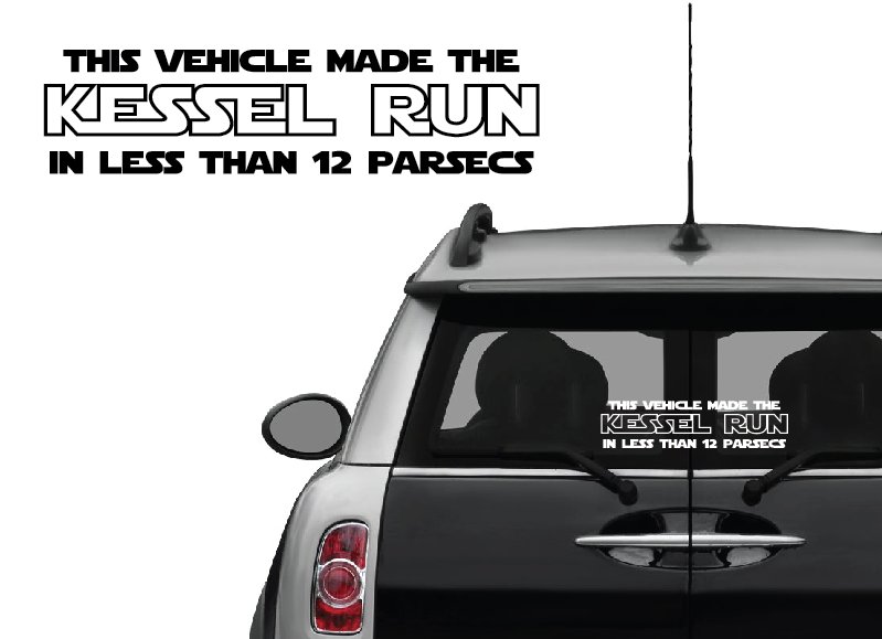 

Naklejka na samochód Kessel Run Han Solo Star Wars