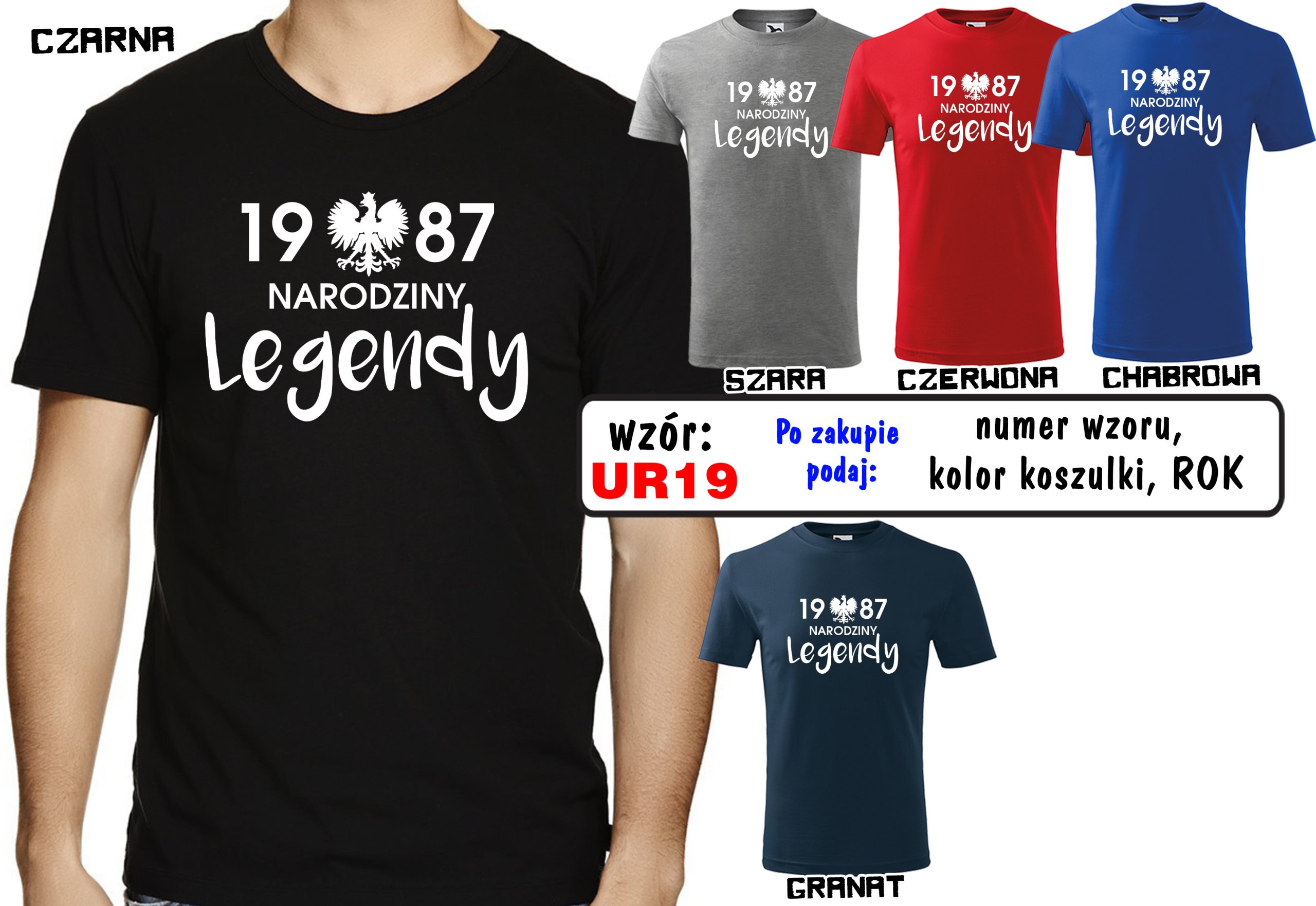 KOSZULKA NA URODZINY 30 40 50 60 LAT prezent M Materiał dominujący bawełna