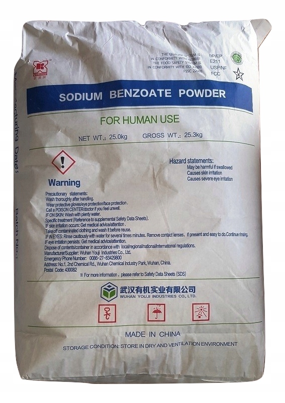 Benzoesan Sodu spożywczy 25kg E211- konserwant