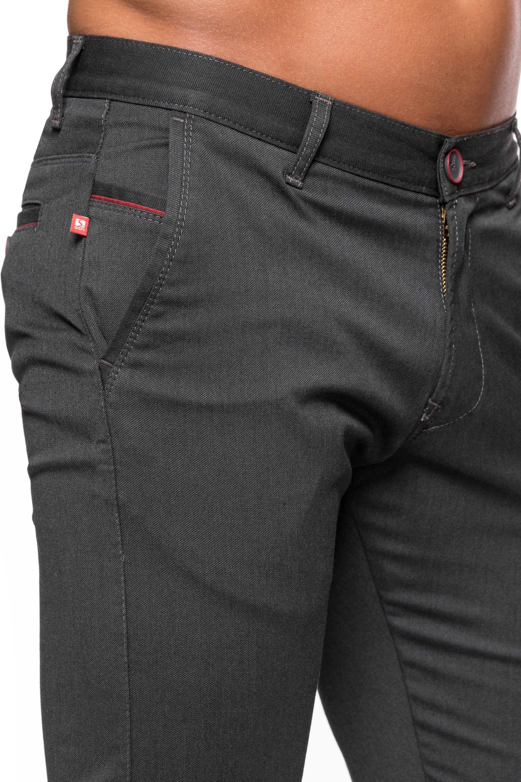 SPODNIE MĘSKIE CHINOS STANLEY - 411/054 - 98cm/L32 Materiał dominujący bawełna