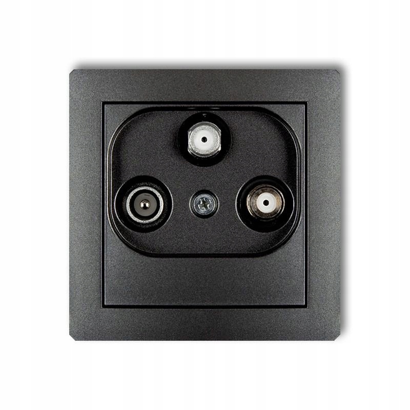 Zásuvka 2xSAT+TV grafitová 11DGSN Deco Karlik