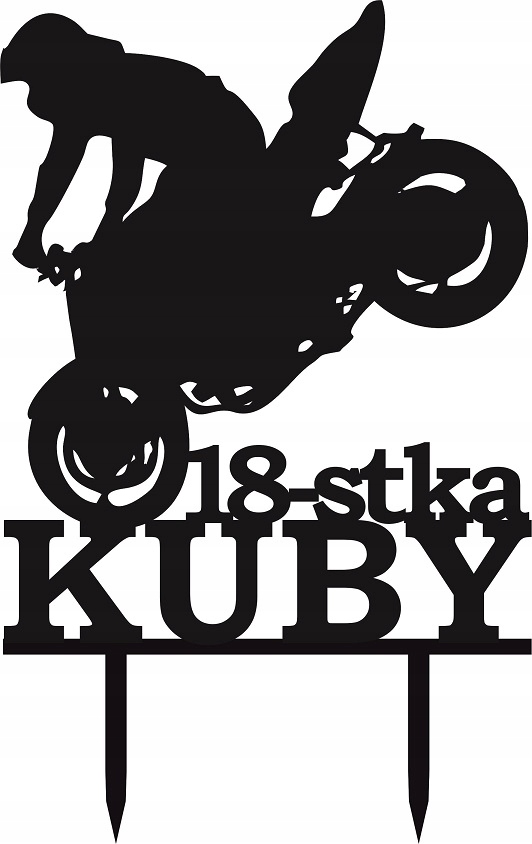 

Topper z imieniem wiekiem motocyklem Motor Ścigacz