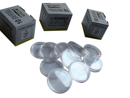 

Kapsle Na Monety 10 sztuk 36 mm