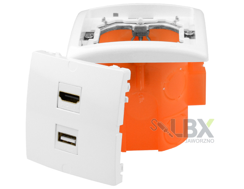 роз'єм стіни врівень Термінал 1 USB 1 HDMI Ean 5904347205430