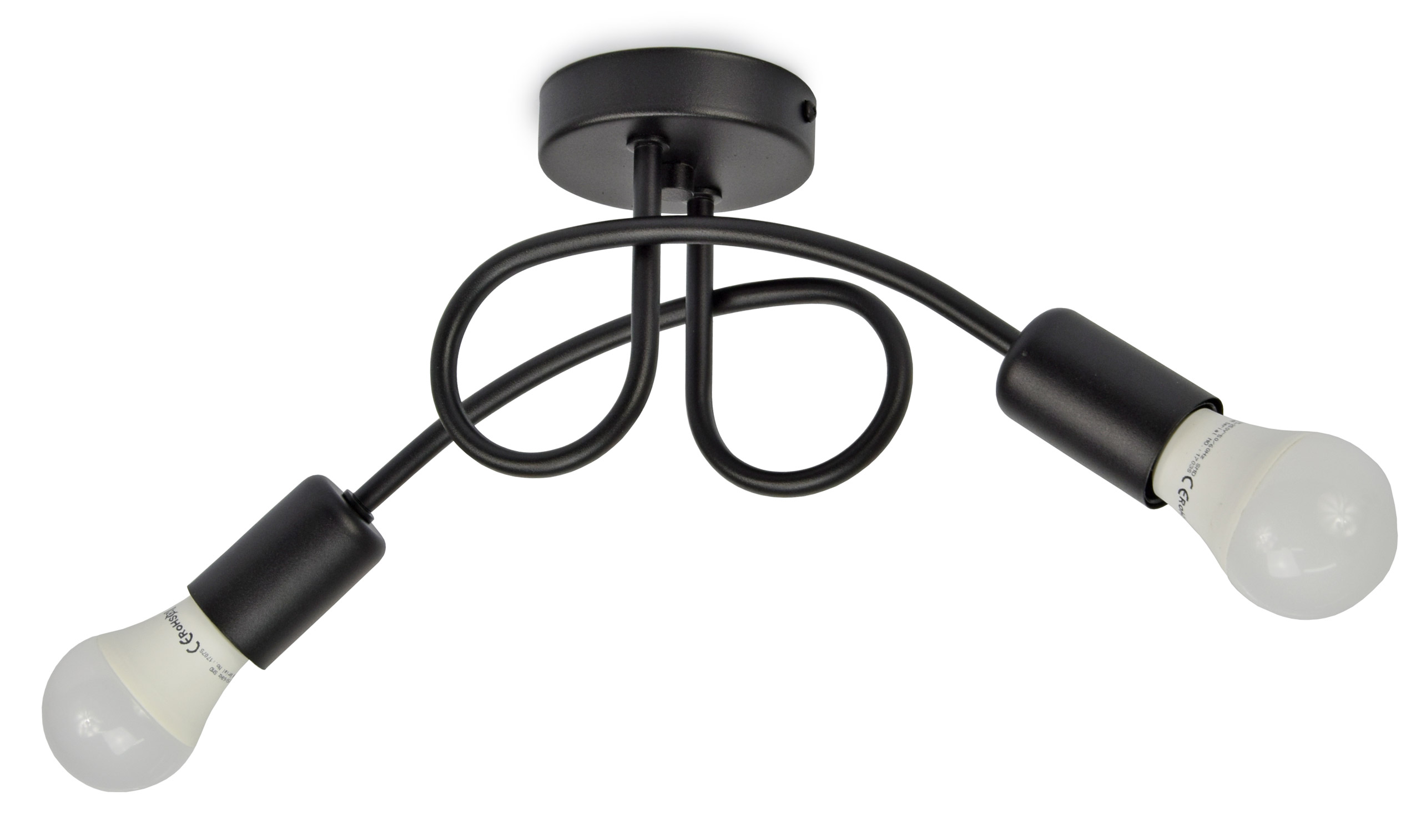 

Nowoczesna Lampa Plafon Edison Biała Czarna 261-B2