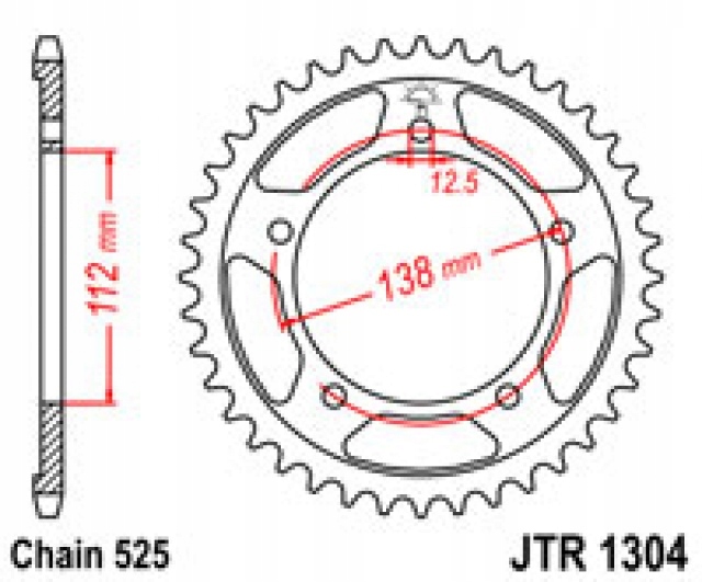 

Jt zębatka tylna JTR1304,42