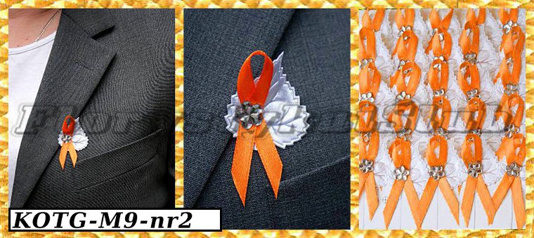 M9 Kotyliony przypinki dla gości 25szt 12 kolorów Marka Pogotowie Florystyczno-Ślubne