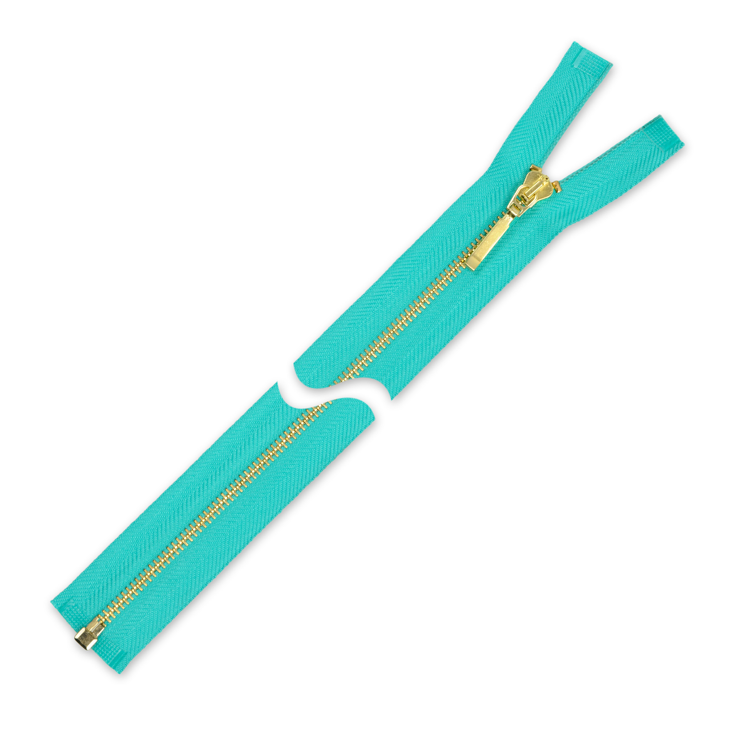 Zamek błyskawiczny metalowy Cienki zielony 65 cm