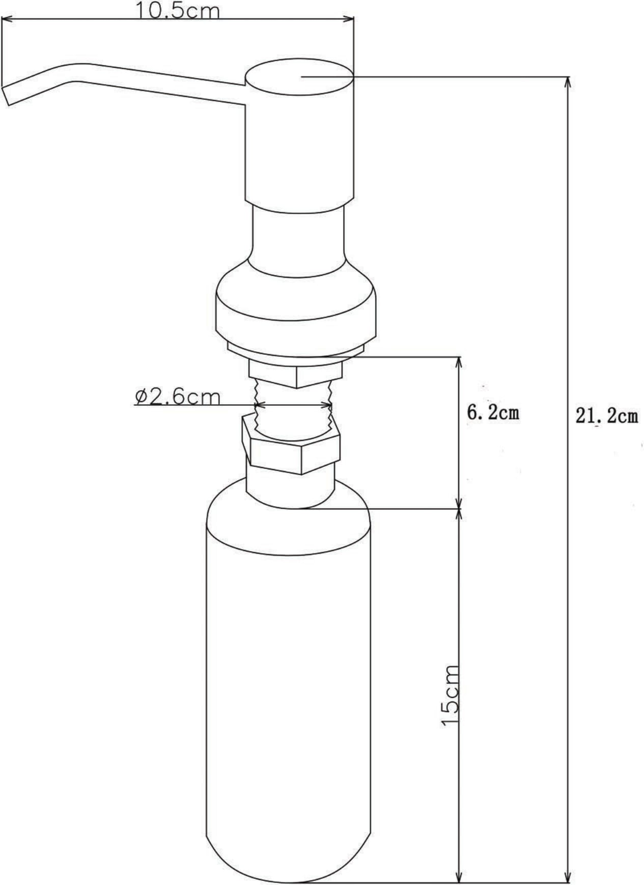 BATERIA KUCHENNA ZLEW DOZOWNIK 0,5L CHROM POŁYSK Marka Royal