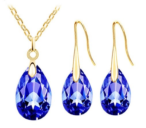 

Komplet biżuterii Migdał z kryształkami Swarovski