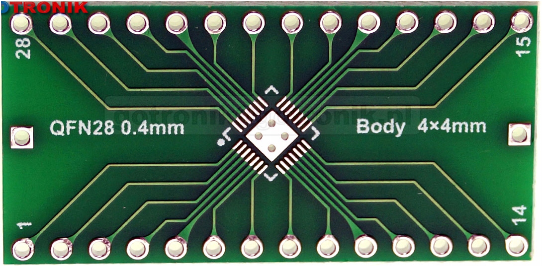 

Płytka drukowana QFN28 na DIP28____________PCB-127