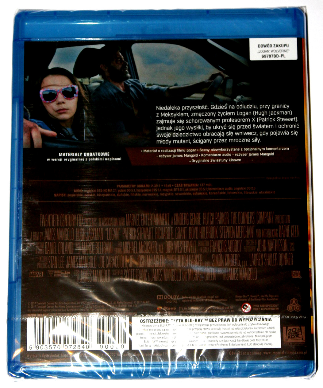 LOGAN: THE WOLVERINE BLU-RAY [DUBBING] Tytuł Logan