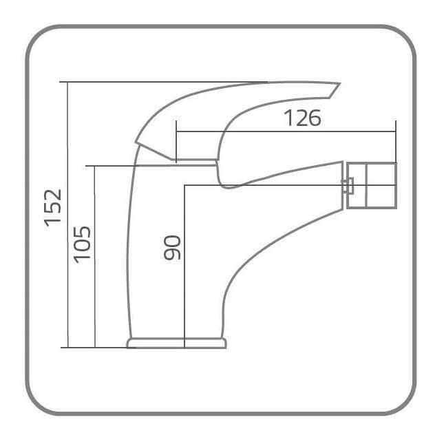 BATERIA BIDETOWA STOJĄCA CHROM DIAMOND IBIZA Marka Diamond