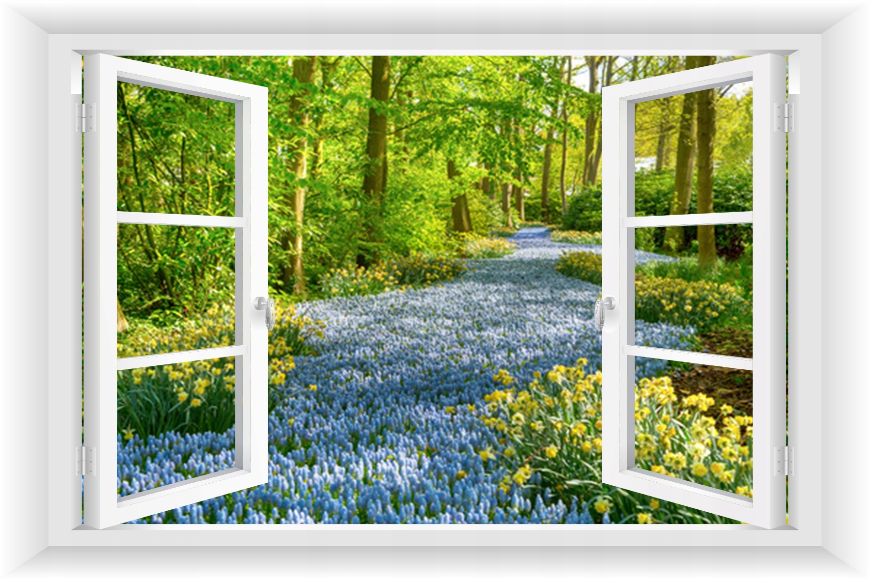 

Fototapeta Okno 3D Las Drzewa Przyroda 195x130