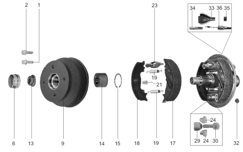 ORYGINALNE LOZYSKO DO OSI KNOTT AL KO 34x64x37 Part number 47305S