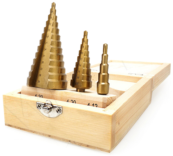 WIERTŁO WIERTŁA STOPNIOWE STOŻKOWE 3el TYTAN 4-39