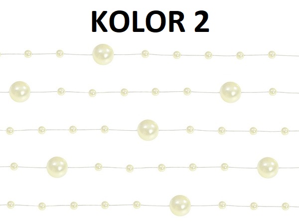 GIRLANDA PERŁOWA 1,3 M GIRLANDY PERŁOWE 20 x KOLOR Rodzaj girlandy