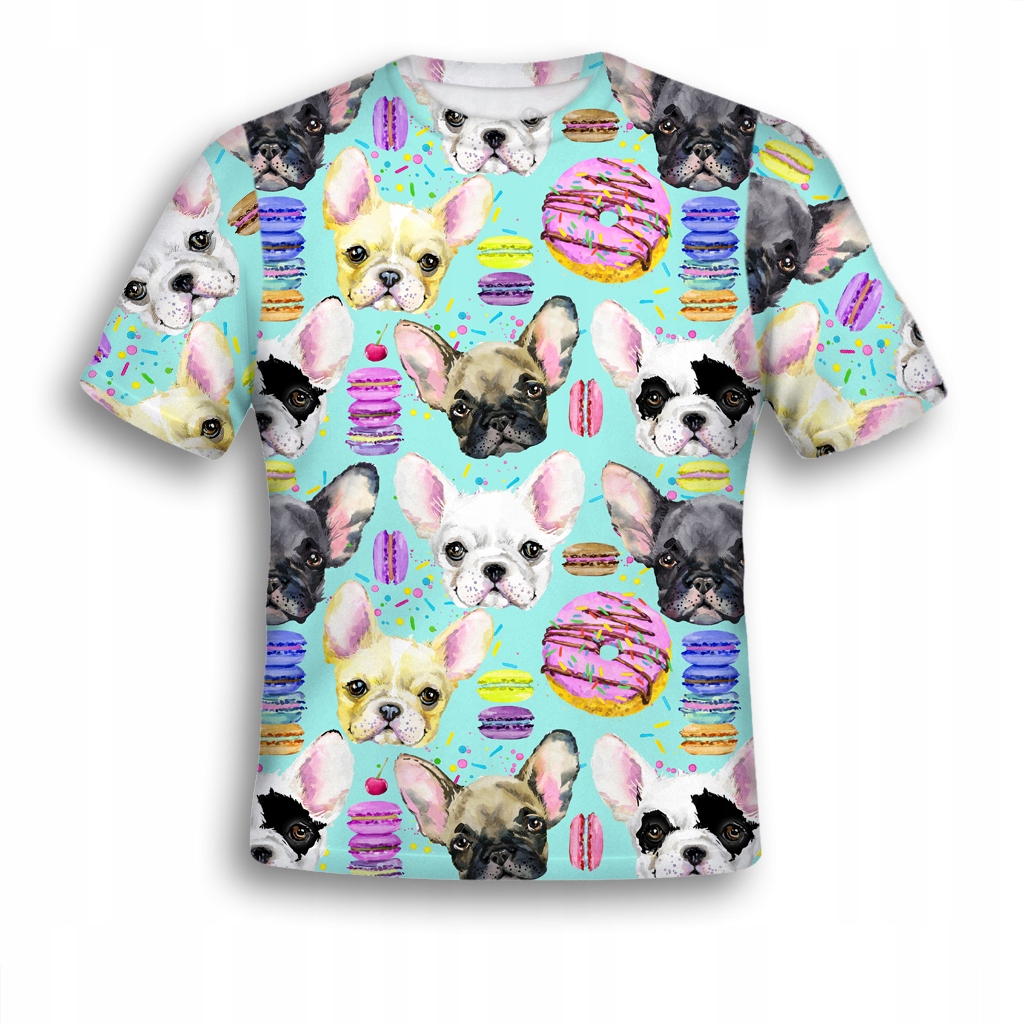 

Koszulka 3D T-shirt Ciastkowe Mopsy XL Trwała Yoga
